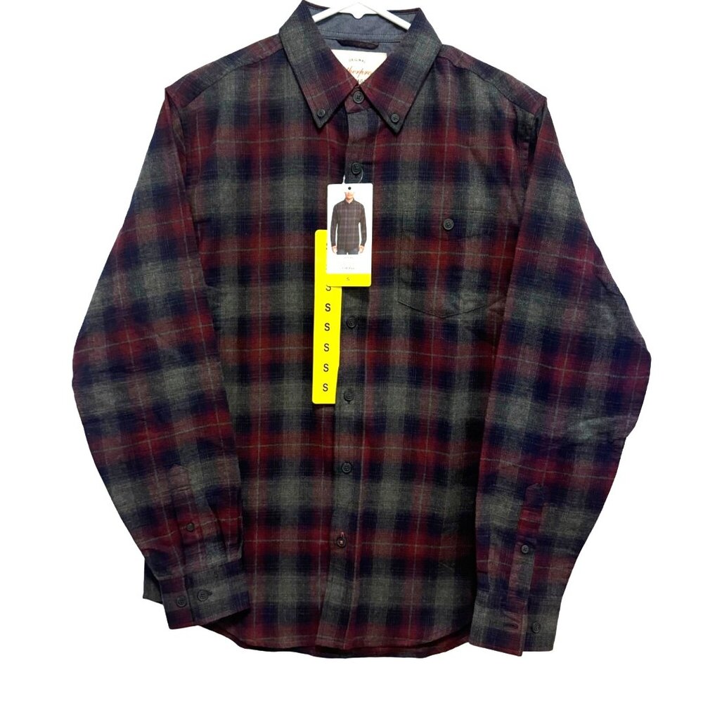 Weatherproof Vintage Mens Plaid Button-Down Shirt Size Small Sml S